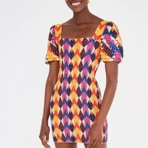 FARM RIO LINDEZA GRAFICA MINI DRESS